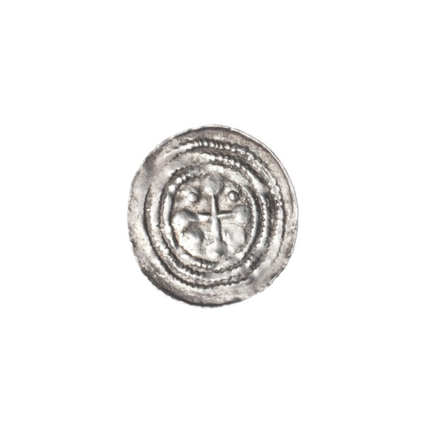 Denarius, Boleslaw III Krzywousty (prince of Poland; 1086–1138). Obverse: In a linear border, a