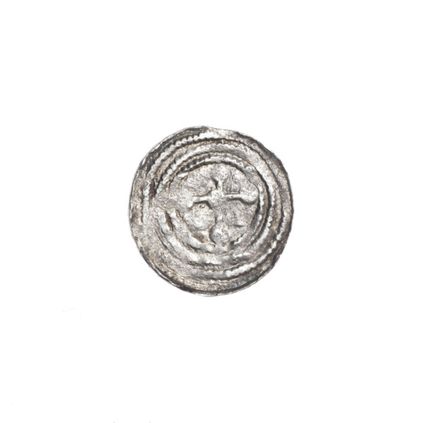 Denarius of Boleslaw III Krzywousty (prince of Poland; ca. 1086–1138), ca. 1125–1138. Obverse: in a