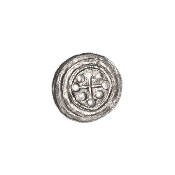 Denarius of Boleslaw III Krzywousty (prince of Poland; reign 1107–1138). Obverse: in the beaded
