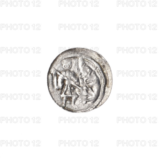denarius, Boleslaw III Krzywousty (Prince of Poland; 1086–1138), allegories, spearhead (issue