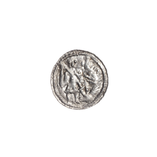 denarius, Boleslaw III Krzywousty (prince of Poland; 1086–1138), allegories, spearhead (issue