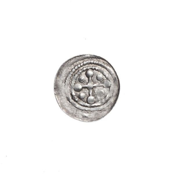 Denarius, Boleslaw III Krzywousty (prince of Poland; 1086–1138). Obverse: in a linear border, a