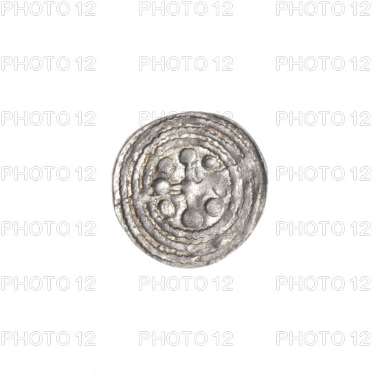 Denarius of Boleslaw III Krzywousty (prince of Poland; ca. 1107–1138). Obverse: in the linear