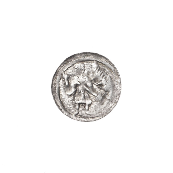 denarius, Boleslaw III Krzywousty (prince of Poland; 1086–1138), Romanesque style, allegories;