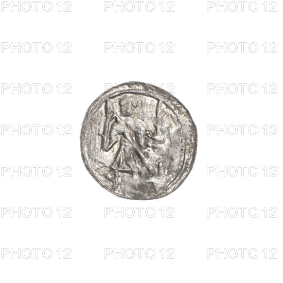 Denarius, Boleslaw III Krzywousty (prince of Poland; 1086–1138). Obverse: in a linear border, a