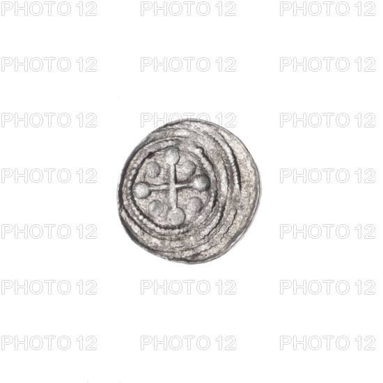 denarius, Boleslaw III Krzywousty (prince of Poland; 1086–1138), equal-armed cross, crosses,