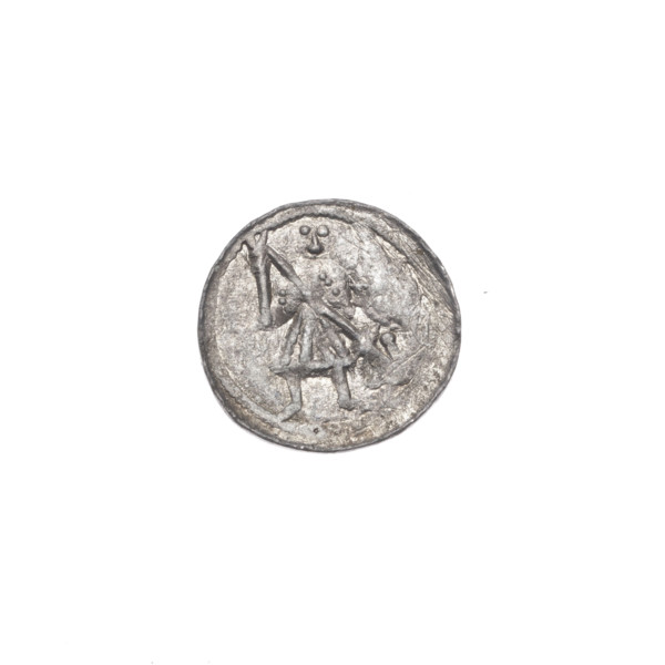 Denarius, Boleslaw III Krzywousty (prince of Poland; 1086–1138). Obverse: in the beaded border, a