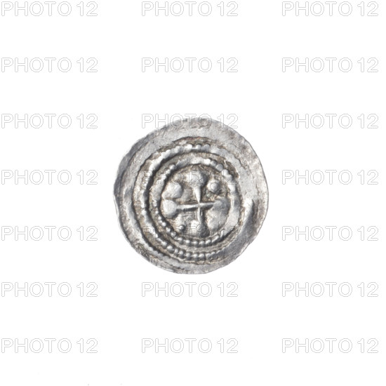 Denarius of Boleslaw III Krzywousty (prince of Poland; ca. 1086–1138), ca. 1125–1138. Obverse: in a
