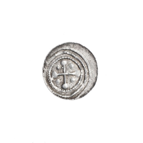 Denarius, Boleslaw III Krzywousty (prince of Poland; 1086–1138). Obverse: in a linear border, a