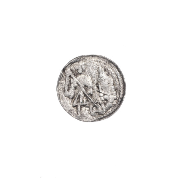 Denarius, Boleslaw III Krzywousty (prince of Poland; 1107–1138). Obverse: in the beaded border, a