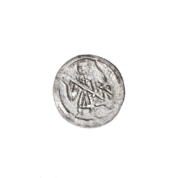 Denarius of Boleslaw III Krzywousty (prince of Poland; ca. 1107–1138), ca. 1125–1138. Obverse: in a
