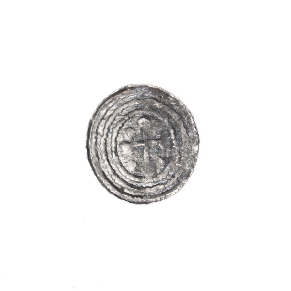 Denarius, Boleslaw III Krzywousty (prince of Poland; 1086–1138). Obverse: in the beaded border, a