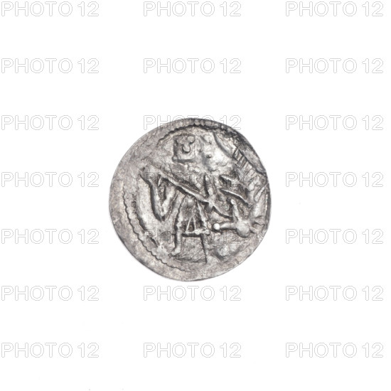 Denarius of Boleslaw III Krzywousty (prince of Poland; ca. 1086–1138), Romanesque. Obverse (beaded