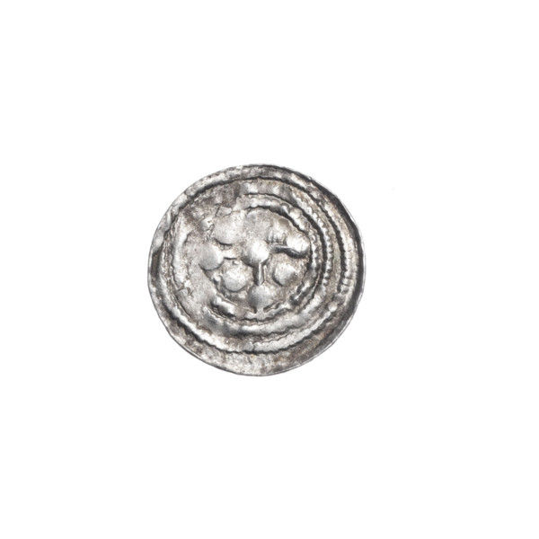 Denarius, Boleslaw III Krzywousty (prince of Poland; 1086–1138). Obverse (beaded border): a knight