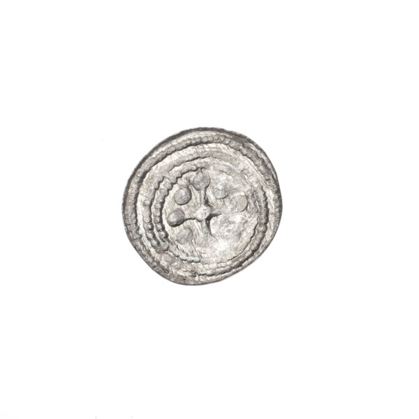 Denarius, Boleslaw III Krzywousty (prince of Poland; 1107–1138). Obverse: in a beaded border, a