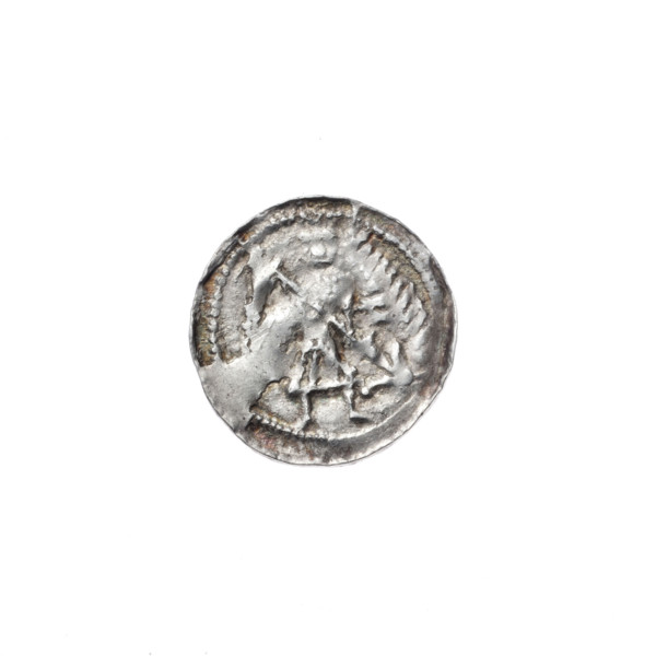 Denarius of Boleslaw III Krzywousty (prince of Poland; ca. 1086–1138), ca. 1125–1138. Obverse: in a