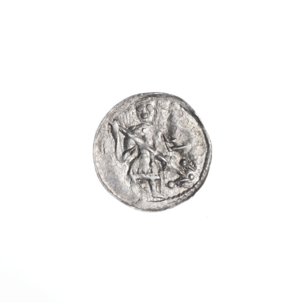 denarius, Boleslaw III Krzywousty (prince of Poland; 1086–1138), allegories, spearhead (issue