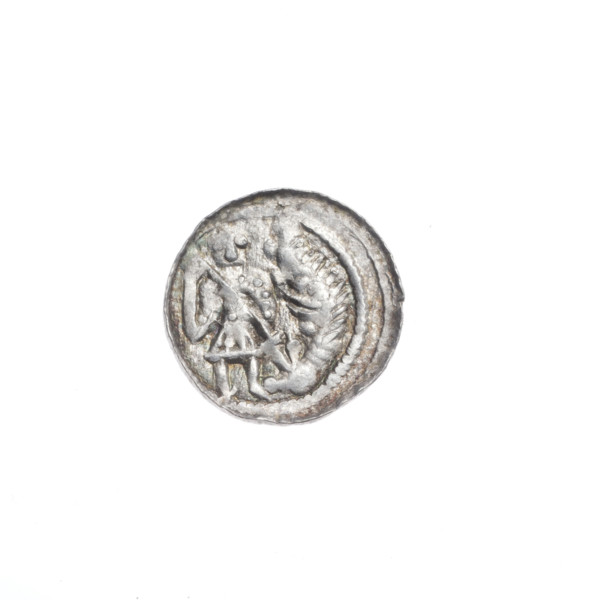 Denarius, Boleslaw III Krzywousty (prince of Poland; 1086–1138). Obverse: in a beaded border, a