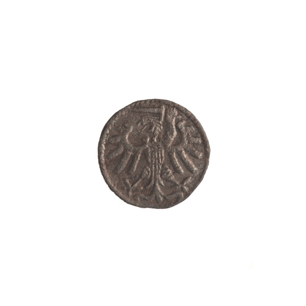 Gdansk denarius of Sigismund I the Old (King of Poland; reign 1506–1548). Obverse: in the border