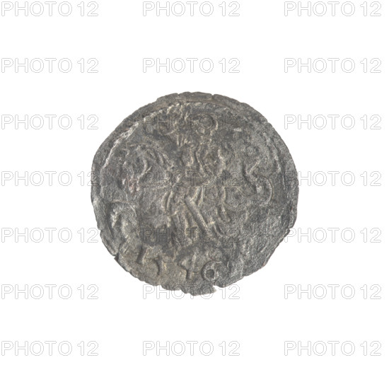 Lithuanian denarius, Sigismund II Augustus (King of Poland; 1544–1572); emblems of the Jagiellon