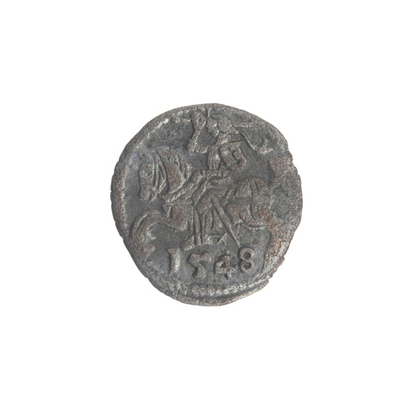 Lithuanian denarius, Sigismund II Augustus (King of Poland; 1544–1572); emblems of the Jagiellon
