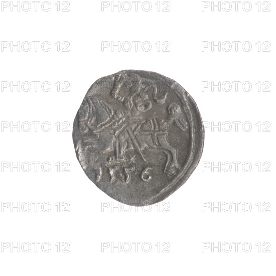 Lithuanian denarius, Sigismund II Augustus (King of Poland; 1544–1572); emblems of the Jagiellon