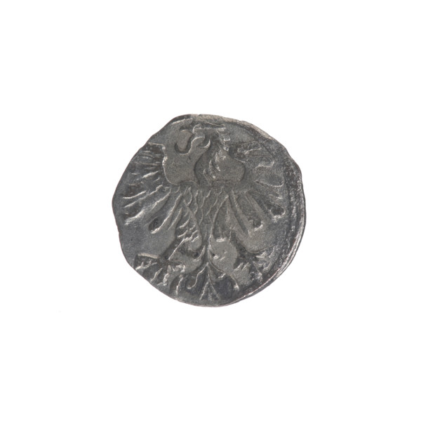 Lithuanian denarius of Sigismund II Augustus (King of Poland, 1544–1572); emblems of the Jagiellon