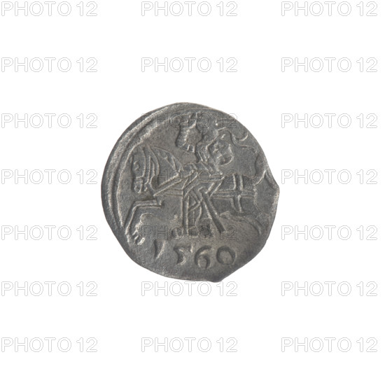 Lithuanian denarius, Sigismund II Augustus (King of Poland; 1544–1572); emblems of the Jagiellon