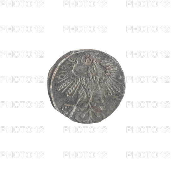 Lithuanian denarius, Sigismund II Augustus (King of Poland; 1544–1572); emblems of the Jagiellon