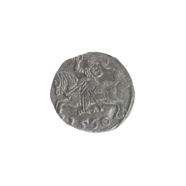 Lithuanian denarius of Sigismund II Augustus (King of Poland, reign 1544–1572); obverse: Polish