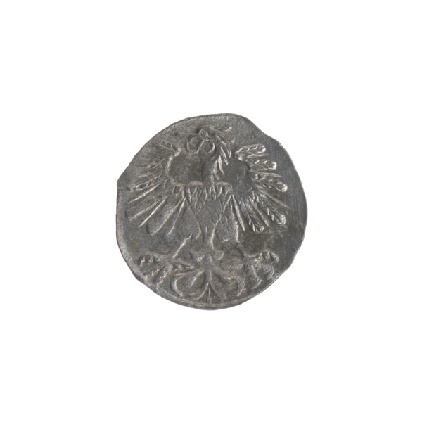 Lithuanian denarius of Sigismund II Augustus (King of Poland, 1544–1572), emblems of the Jagiellon