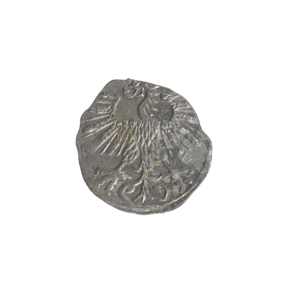 Lithuanian denarius of Sigismund II Augustus (King of Poland, 1544–1572). Obverse: Polish eagle in