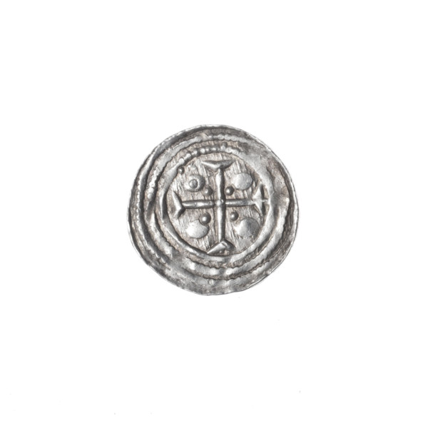 Denarius of Boleslaw III Krzywousty (prince of Poland; ca. 1107–1138 / 1086–1138). Obverse: in a