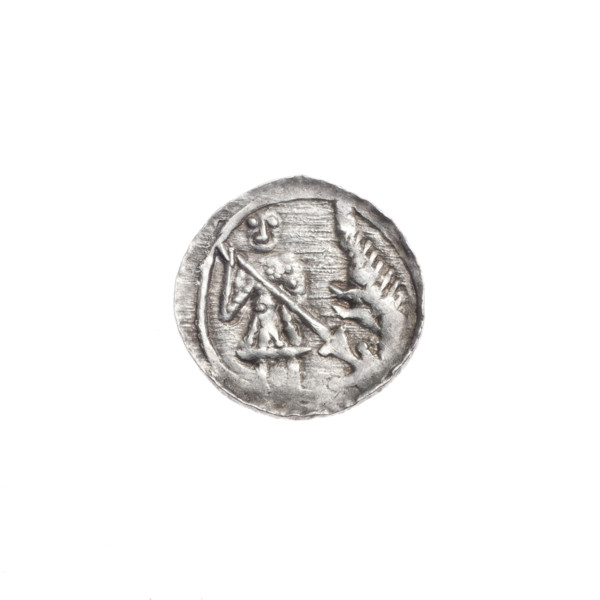 denarius, Boleslaw III Krzywousty (prince of Poland; 1086–1138), allegories, spearhead (issue