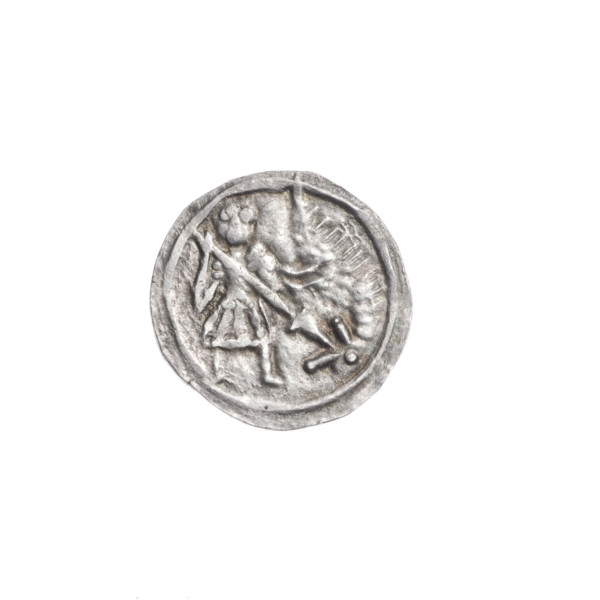denarius, Boleslaw III Krzywousty (Prince of Poland; 1086–1138), allegories, spearhead (issue