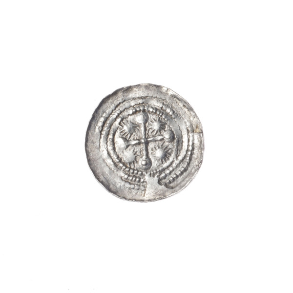 Denarius of Boleslaw III Krzywousty (prince of Poland; ca. 1125–1138). Obverse: in the beaded