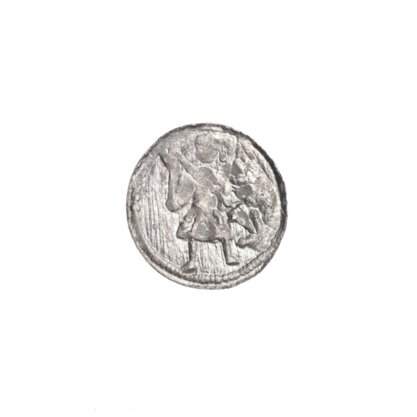 Denarius, Boleslaw III Krzywousty (prince of Poland; 1107–1138). Obverse: in the beaded border, a