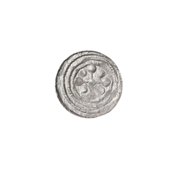 Denarius of Boleslaw III Krzywousty (prince of Poland; r. 1107–1138). Obverse: in the beaded