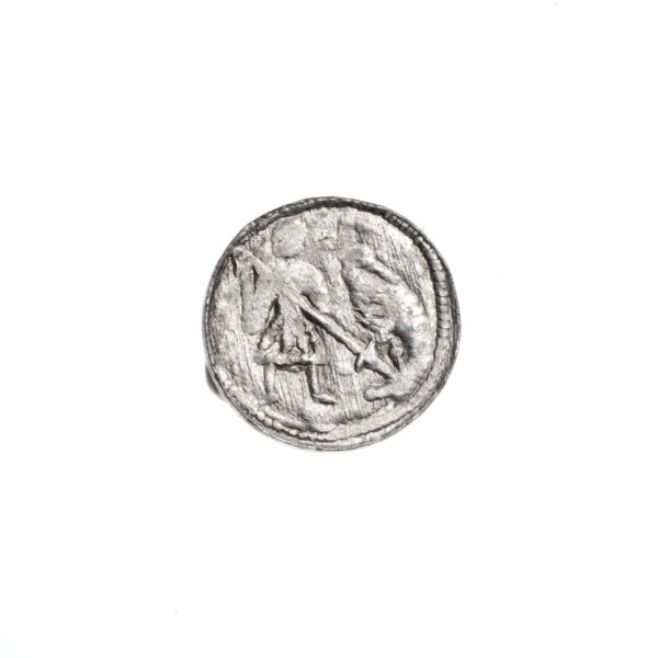 Denarius of Boleslaw III Krzywousty (prince of Poland; reign 1107–1138). Obverse: in a beaded