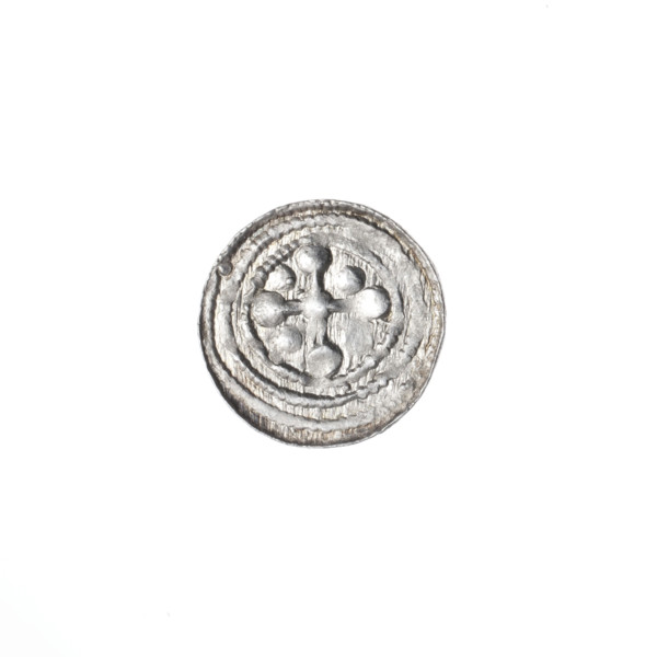 Denarius of Boleslaw III Krzywousty (prince of Poland; ca. 1086–1138). Obverse: in the beaded