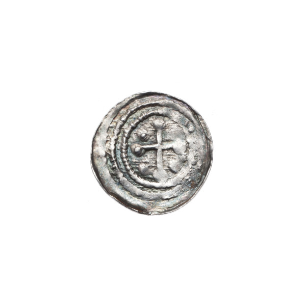 Denarius of Boleslaw III Krzywousty (prince of Poland; ca. 1086–1138), ca. 1125–1138. Obverse: in a
