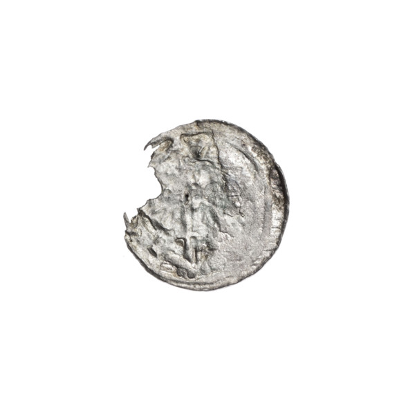 Denarius of Boleslaw III Krzywousty (prince of Poland; 1107–1138). Obverse: in a linear border, a
