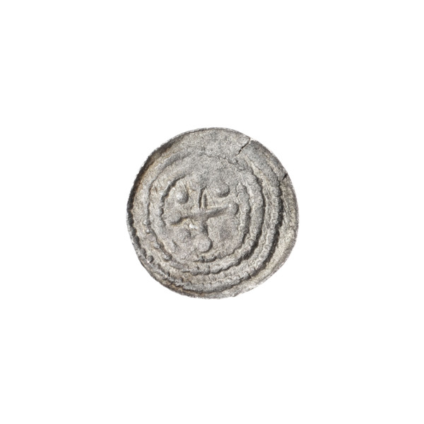 Denarius, Boleslaw III Krzywousty (prince of Poland; 1086–1138). Obverse: in the beaded border, a