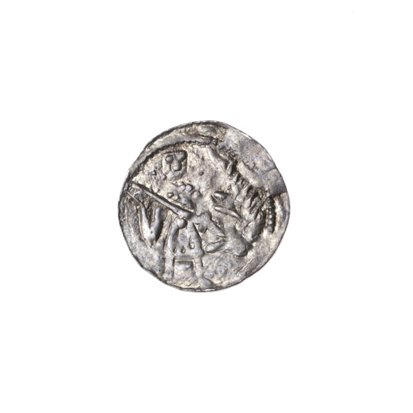 denarius, Boleslaw III Krzywousty (prince of Poland; 1086–1138), allegories, spearhead (issue
