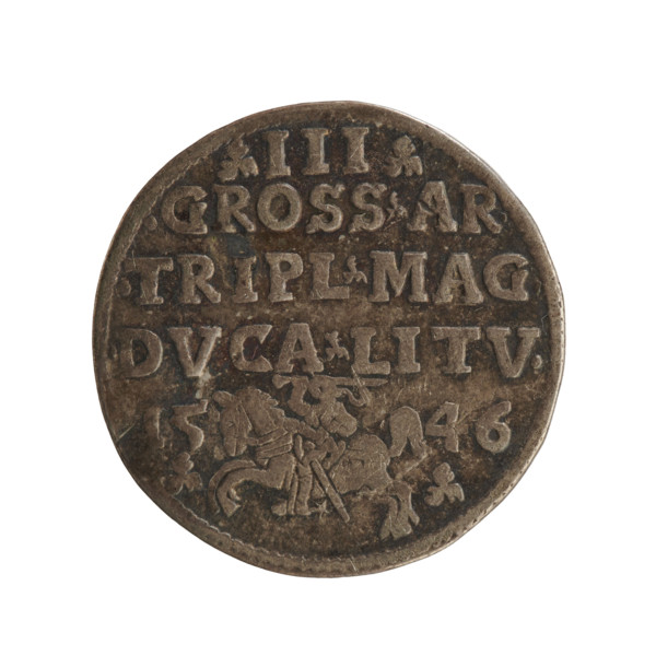 Troika featuring Sigismund II Augustus (King of Poland, 1544–1572); coats of arms of the Jagiellons