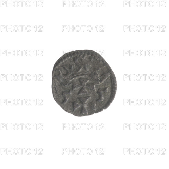 Gdansk denarius, Sigismund II Augustus (King of Poland; 1544–1572); emblems of the Jagiellon