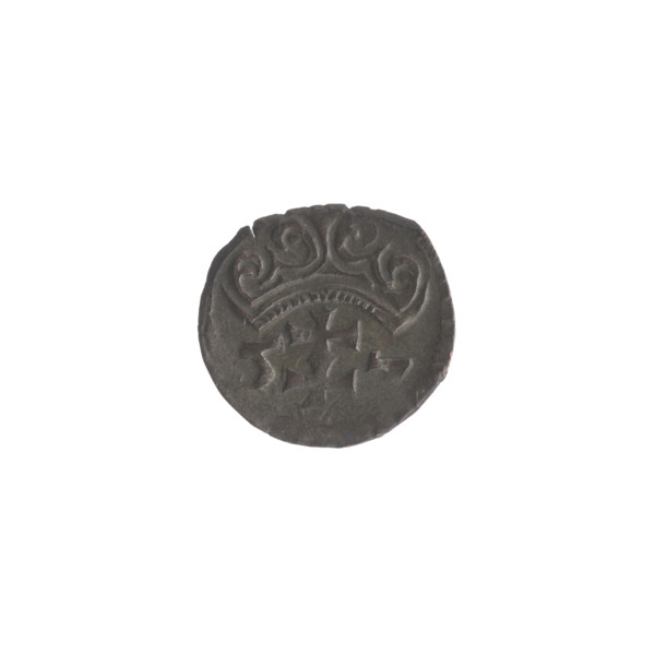 Gdansk denarius, Sigismund II Augustus (King of Poland; 1544–1572). Obverse: in the border the