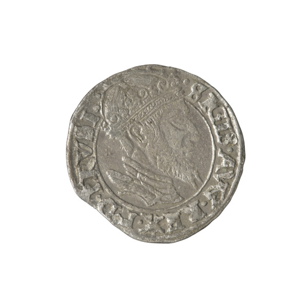 Gdansk grosz, Sigismund II Augustus (King of Poland; 1544–1572), Jagiellons (dynasty). Obv.: