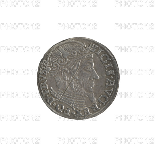 Gdansk trojak, Sigismund II Augustus (King of Poland; 1544–1572), Jagiellonians (dynasty). Obverse: