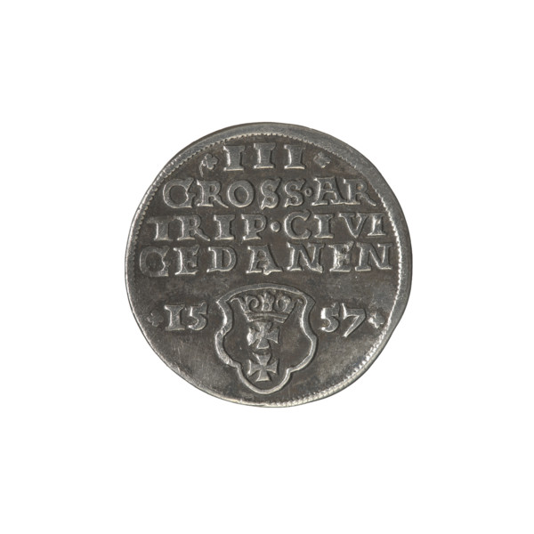 Gdansk trojak, Sigismund II Augustus (King of Poland; 1544–1572), Jagiellonians (dynasty). Obverse: